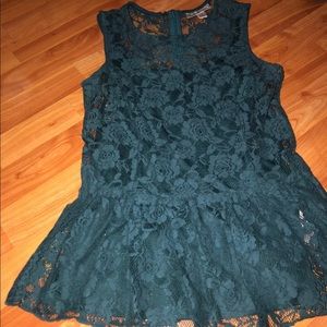 Teal Lace Top
